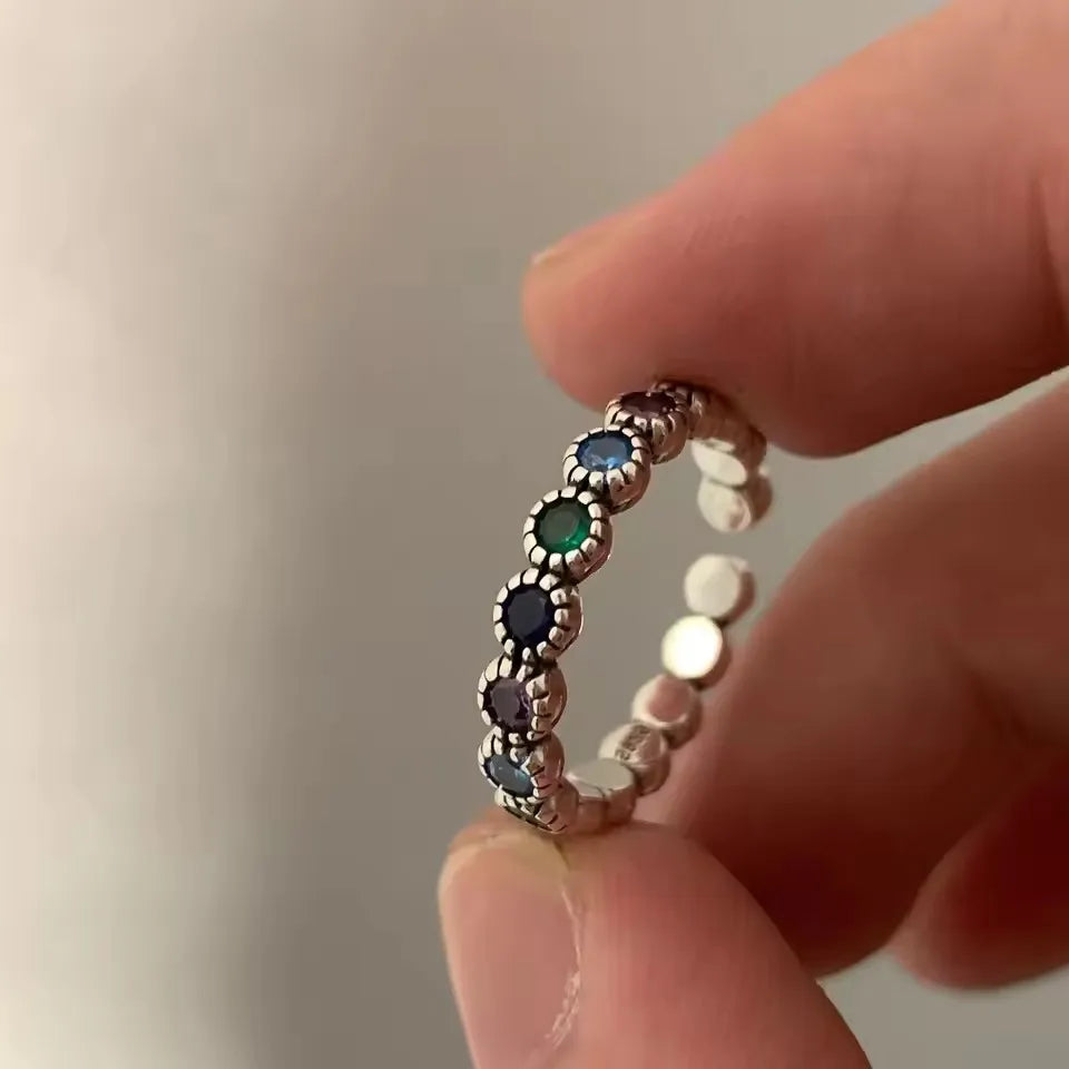 Punk Hollow Line Sterling Silver Ringtable  Jewelry