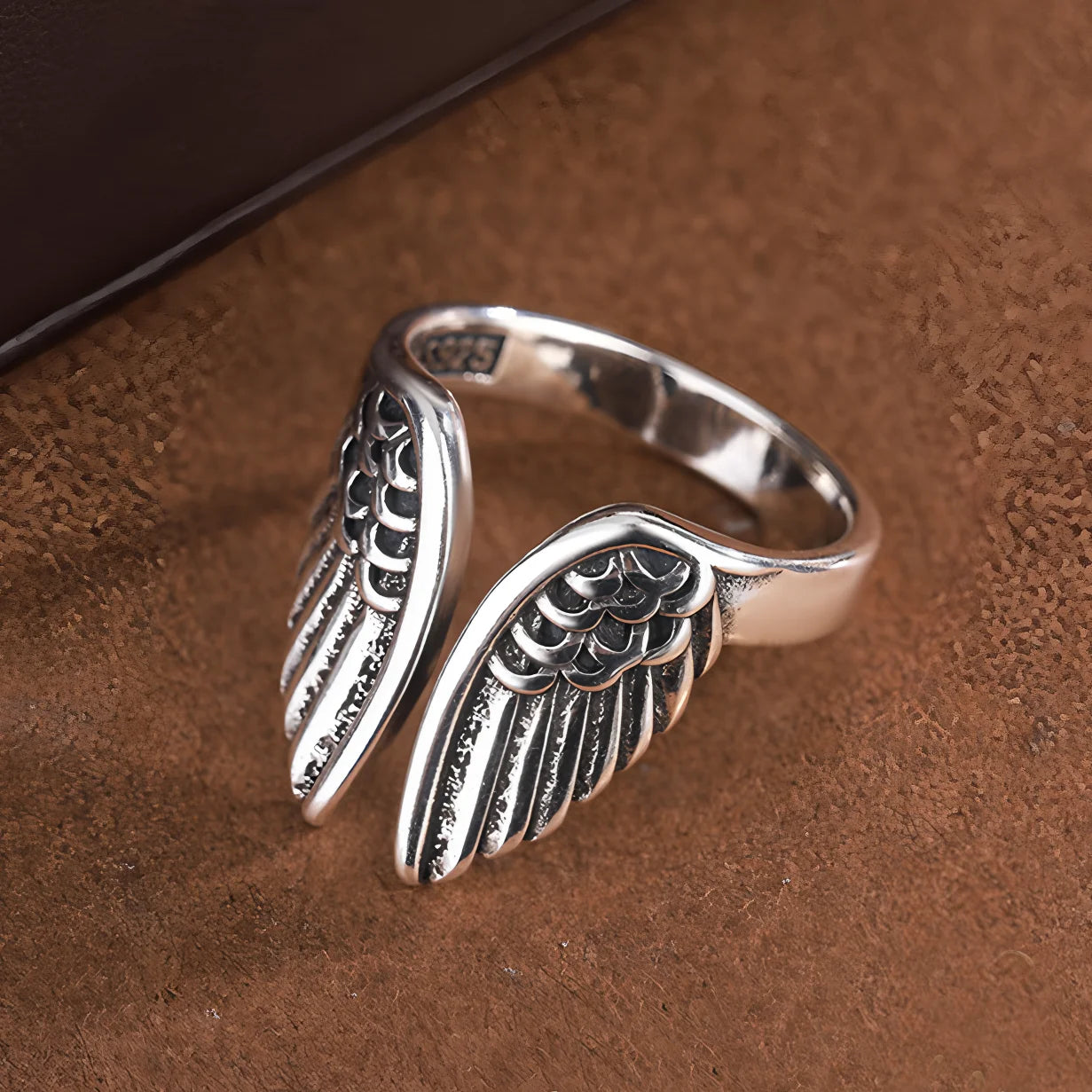 Punk Hollow Line Sterling Silver Ringtable  Jewelry
