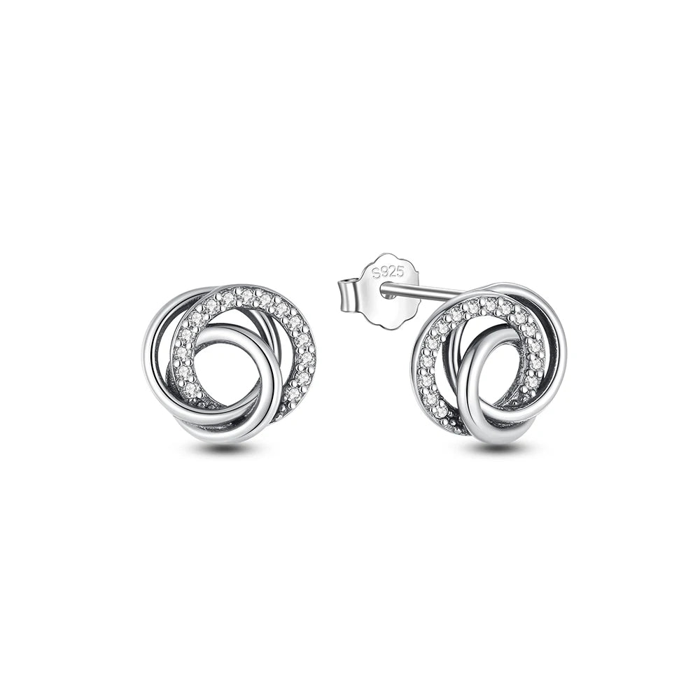Royal Spark 925 Sterling Silver Crystal Earrings