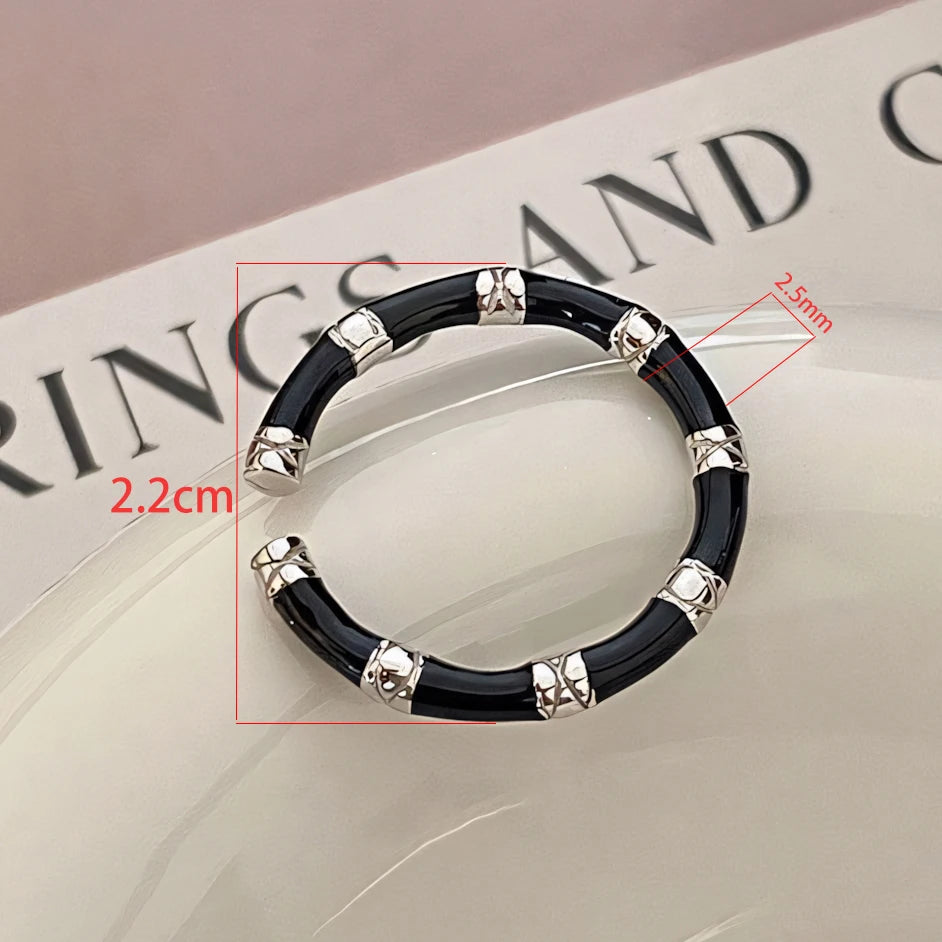 Korean Style Silver Heart Stackable Ring
