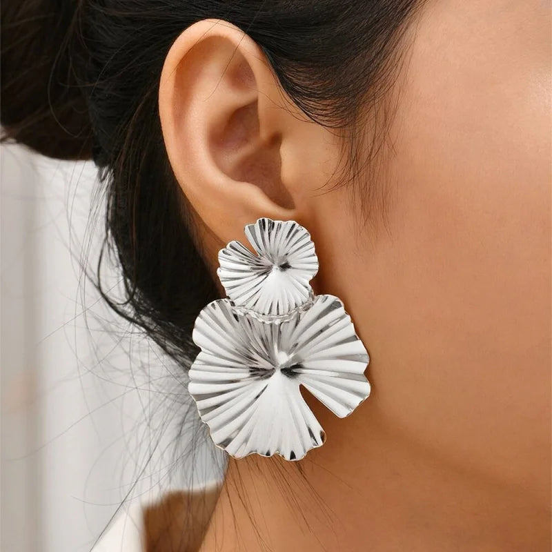 Elegant Gold Blossom Earrings