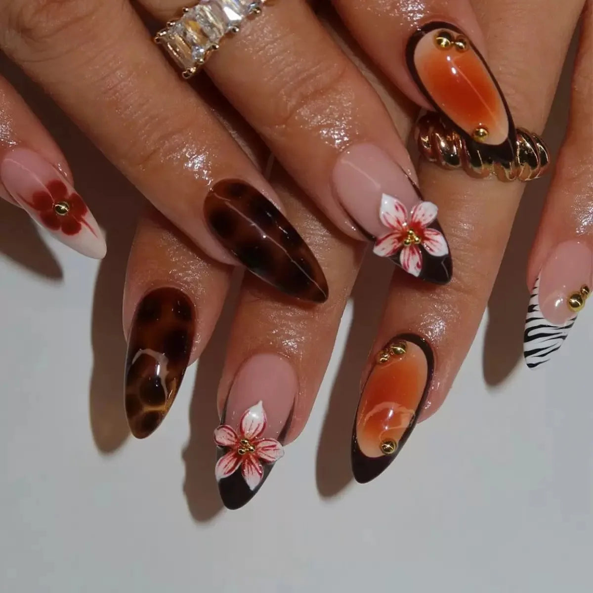 Summer Full-Cover Press-On Nails