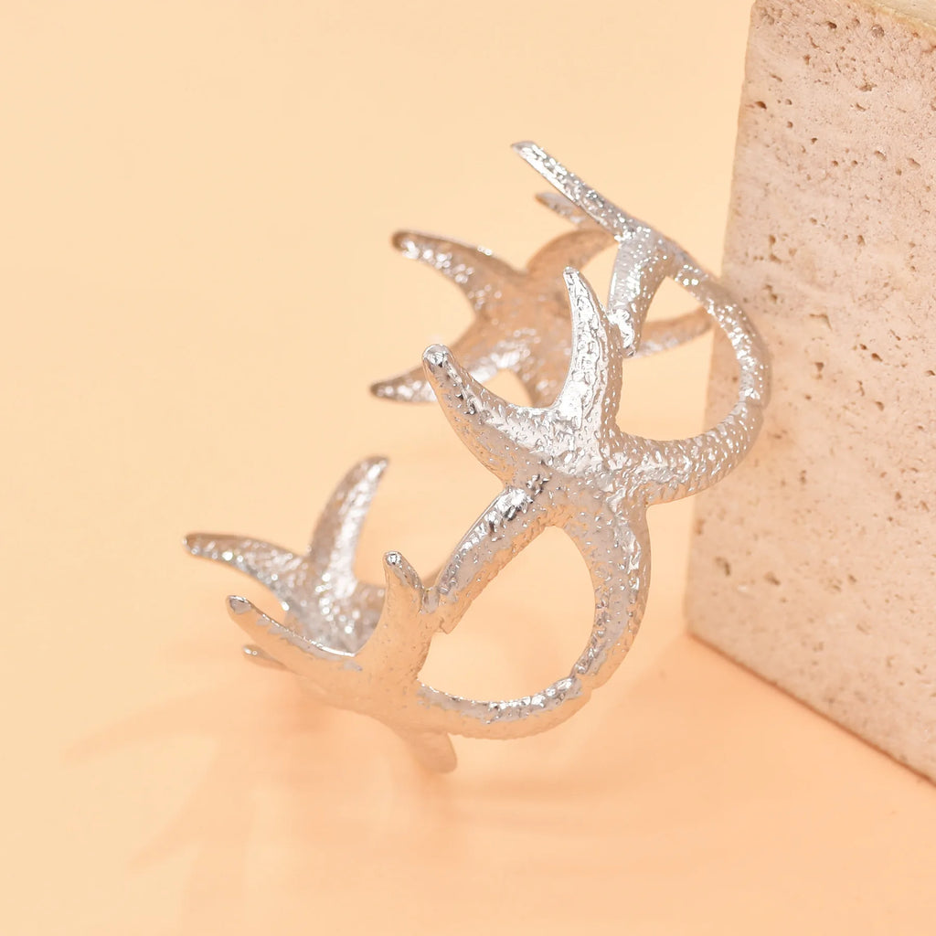 Golden Ocean Starfish Cuff Bracelet