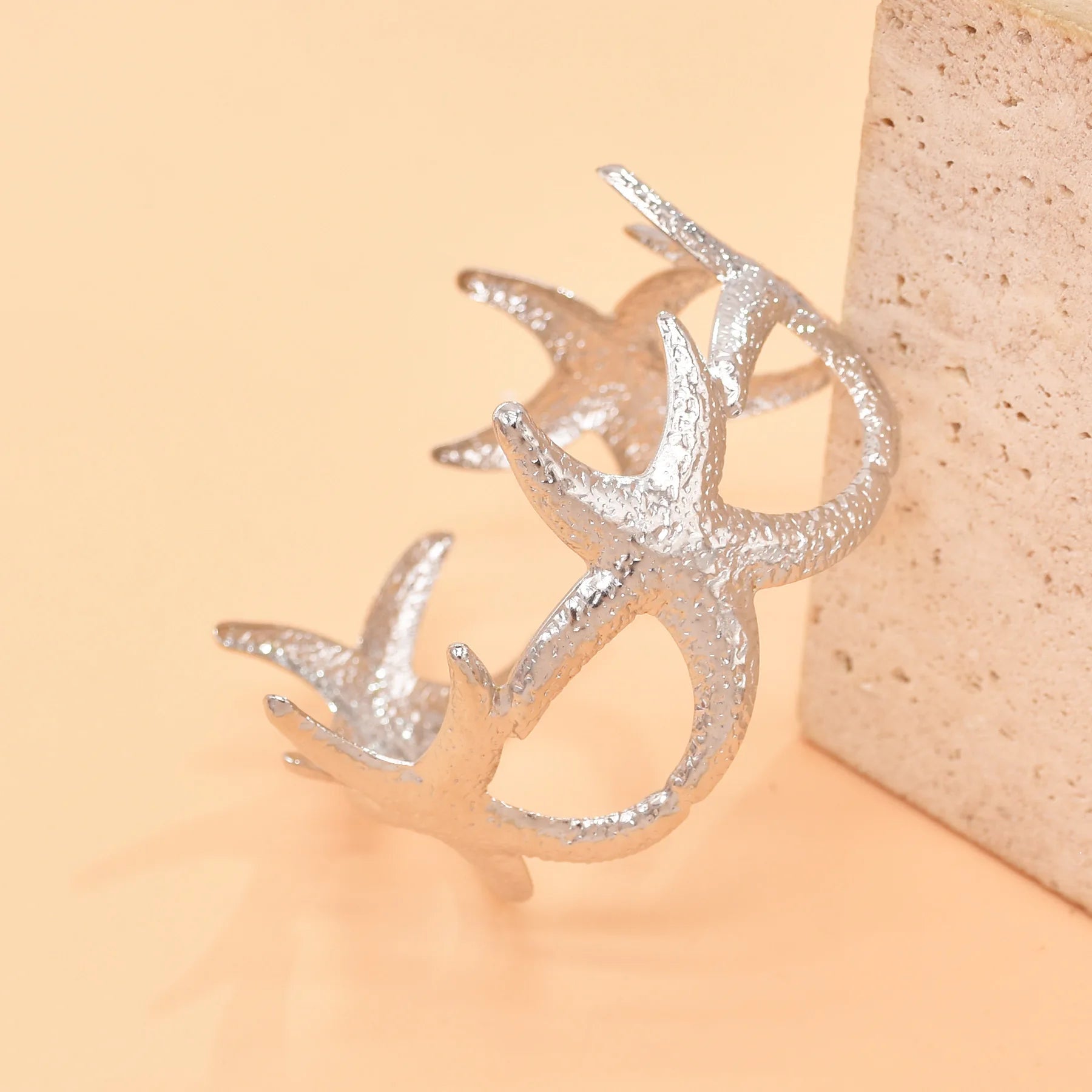 Golden Ocean Starfish Cuff Bracelet