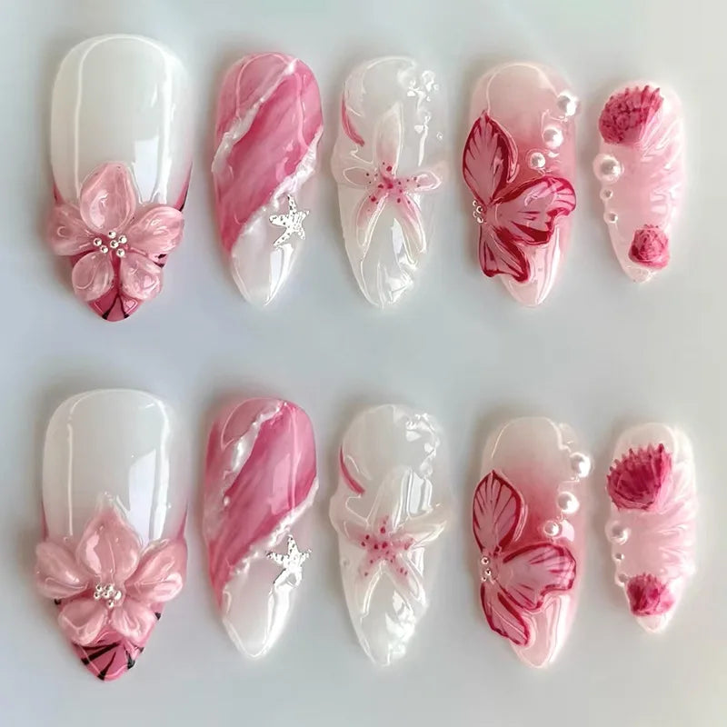 Summer Full-Cover Press-On Nails