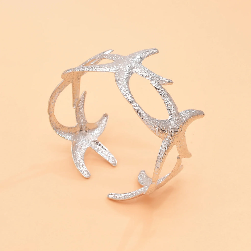 Golden Ocean Starfish Cuff Bracelet