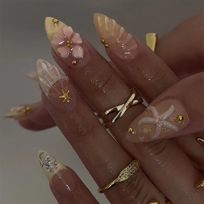 Summer Full-Cover Press-On Nails