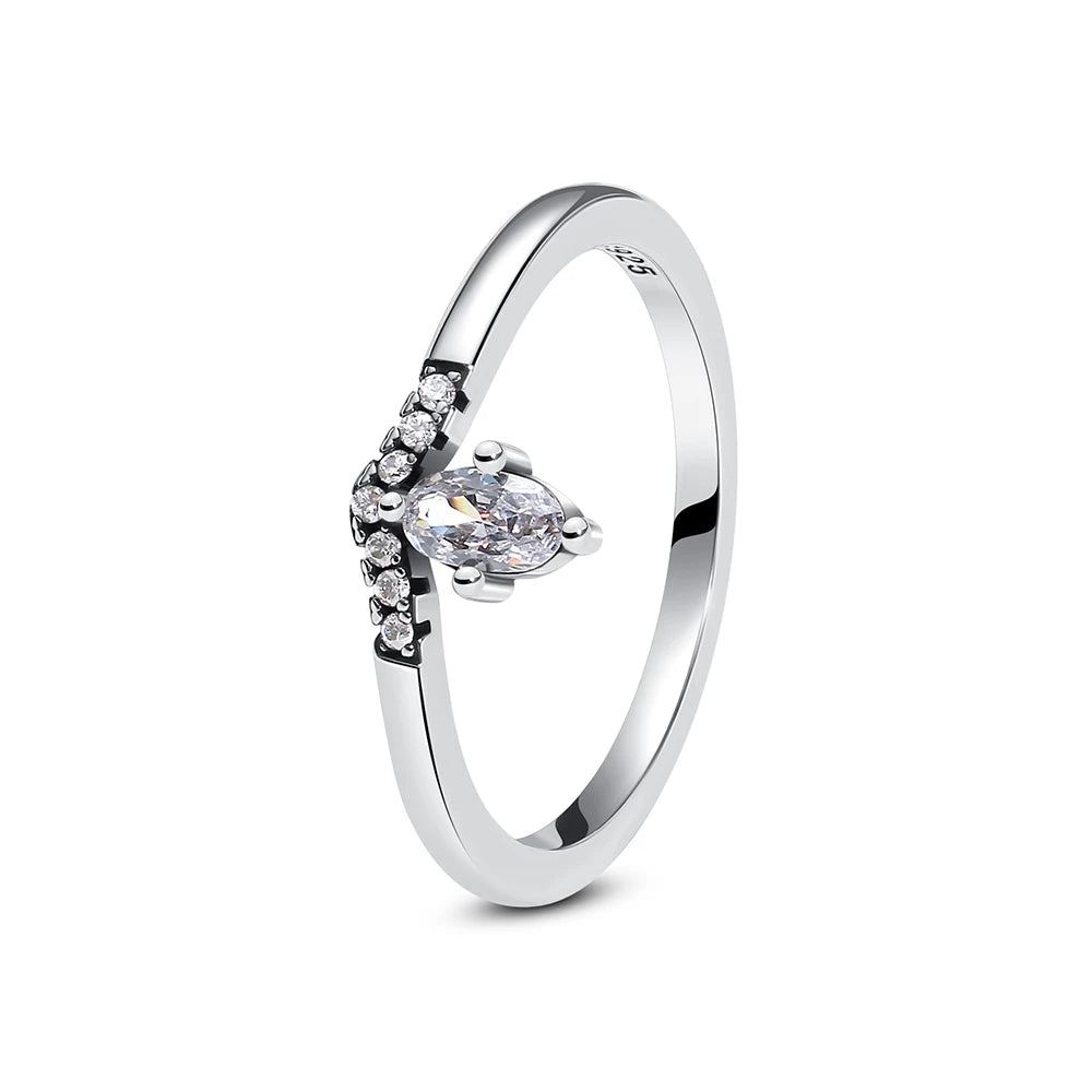 Luxury 925 Sterling Silver Crown Ring