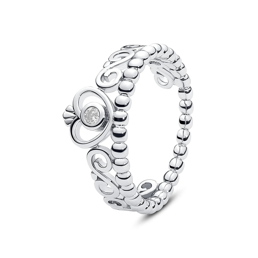 Luxury 925 Sterling Silver Crown Ring