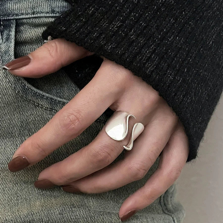 Handmade Simple Wide Statement Ring