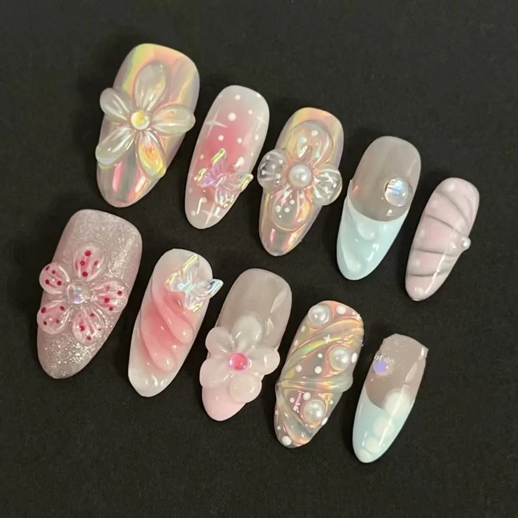 Summer Full-Cover Press-On Nails