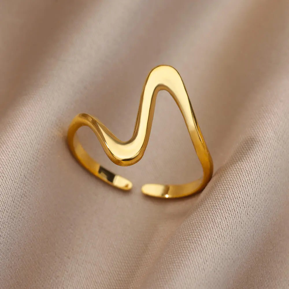 Chunky Geometric Stainless Steel Ring