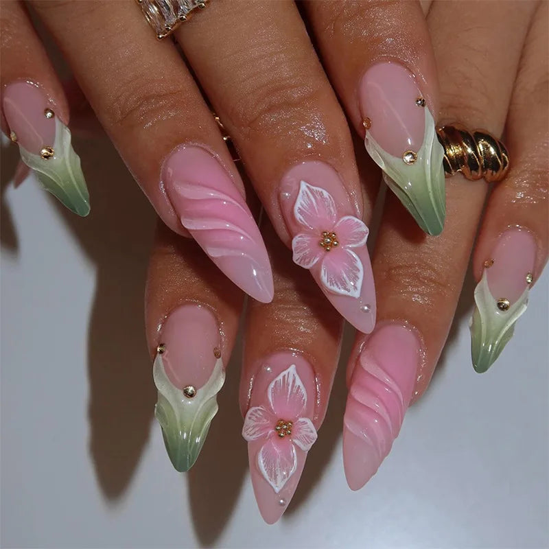 Summer Full-Cover Press-On Nails