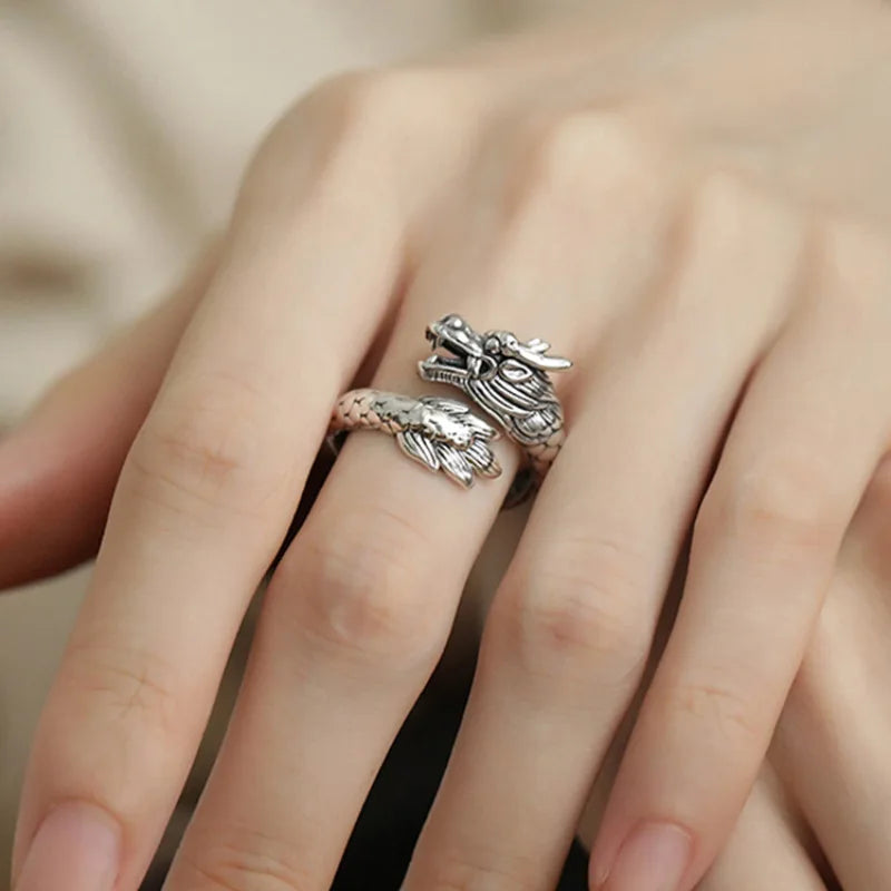 Punk Hollow Line Sterling Silver Ringtable  Jewelry