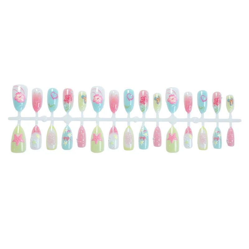 Summer Full-Cover Press-On Nails
