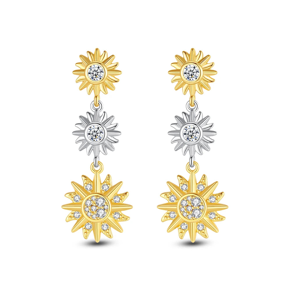 Royal Spark 925 Sterling Silver Crystal Earrings