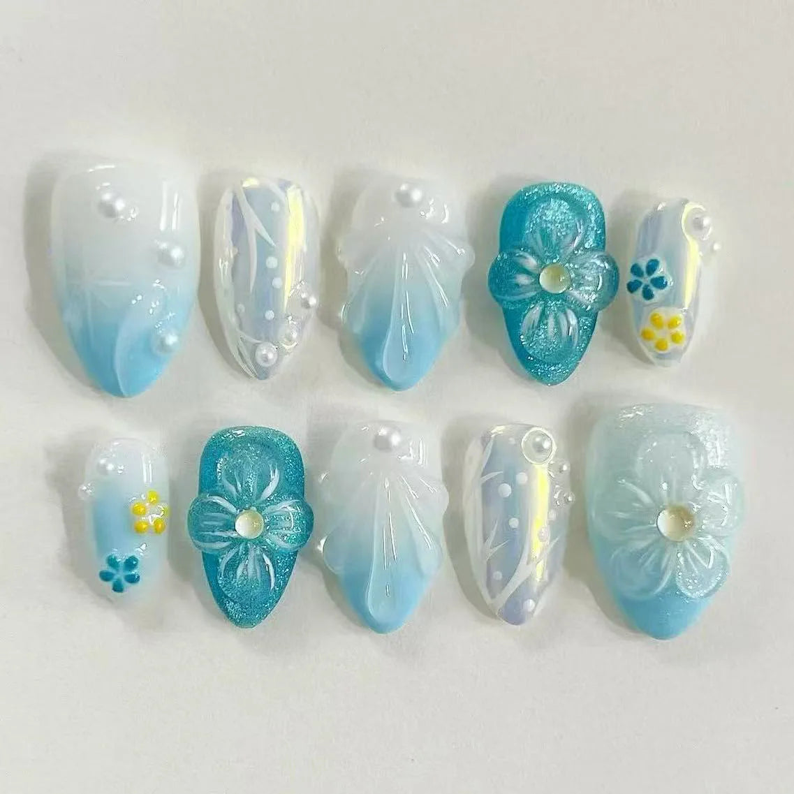 Summer Full-Cover Press-On Nails