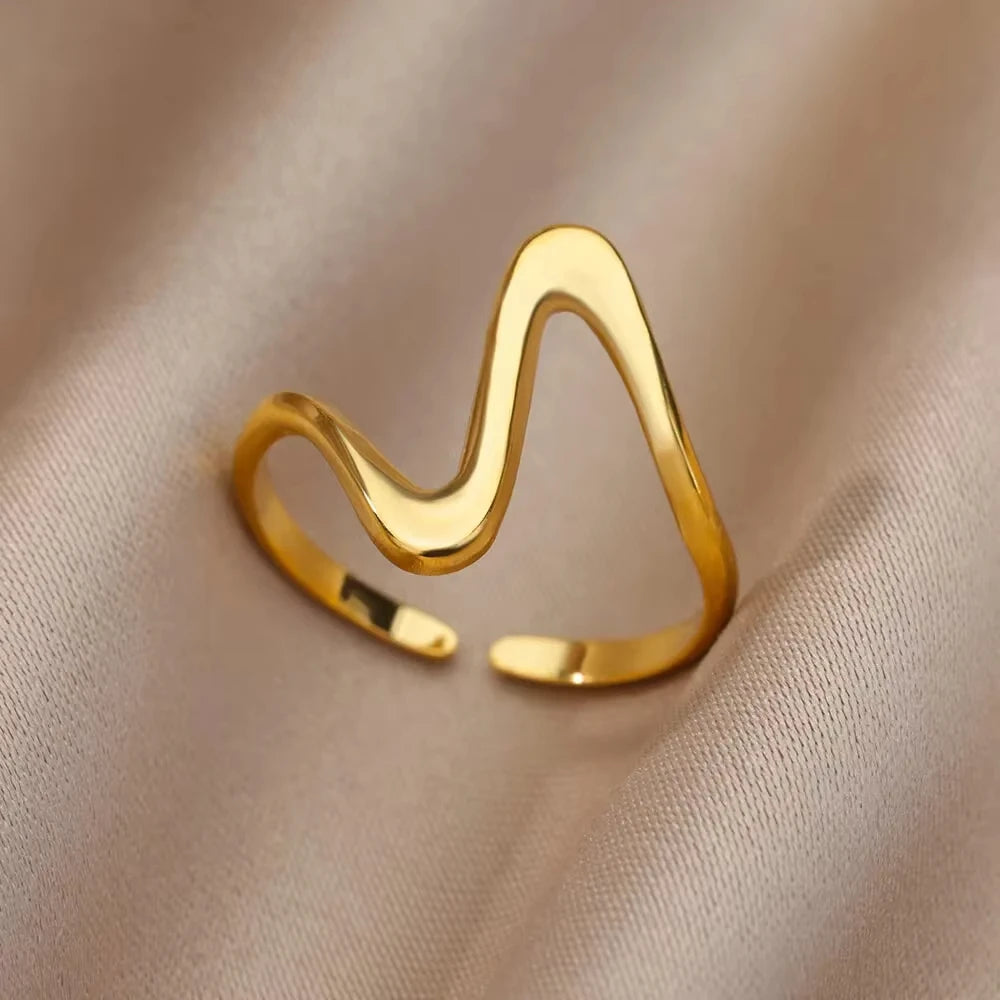 Aesthetic Gold Multi-Row Band