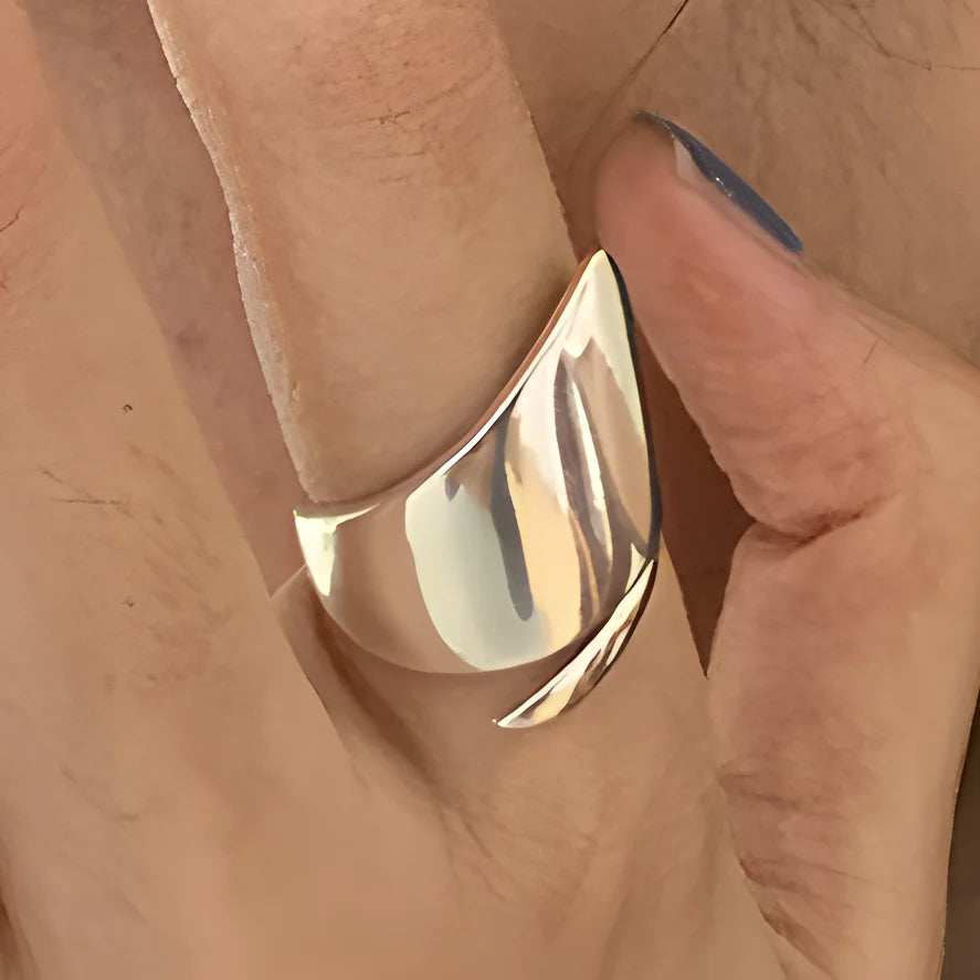 Punk Hollow Line Sterling Silver Ringtable  Jewelry