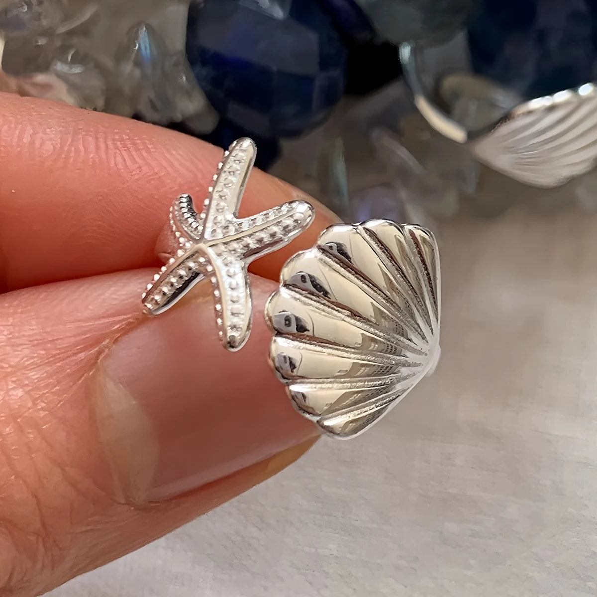 Korean Style Silver Heart Stackable Ring
