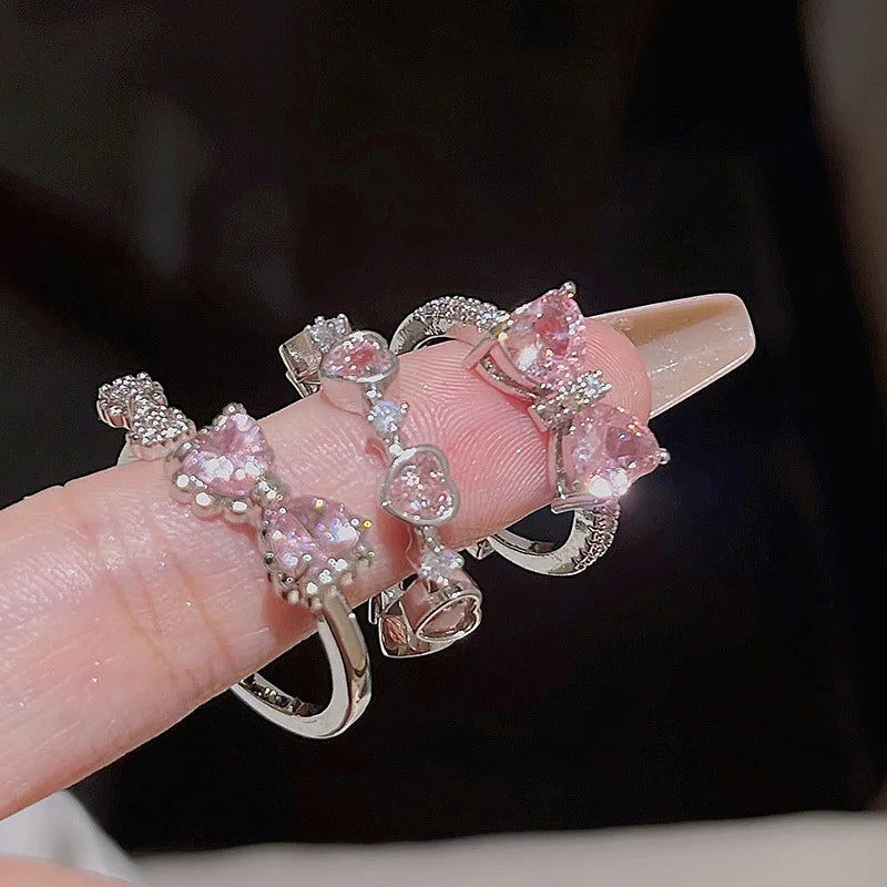 Fairy Sparkling Crown Ring Set