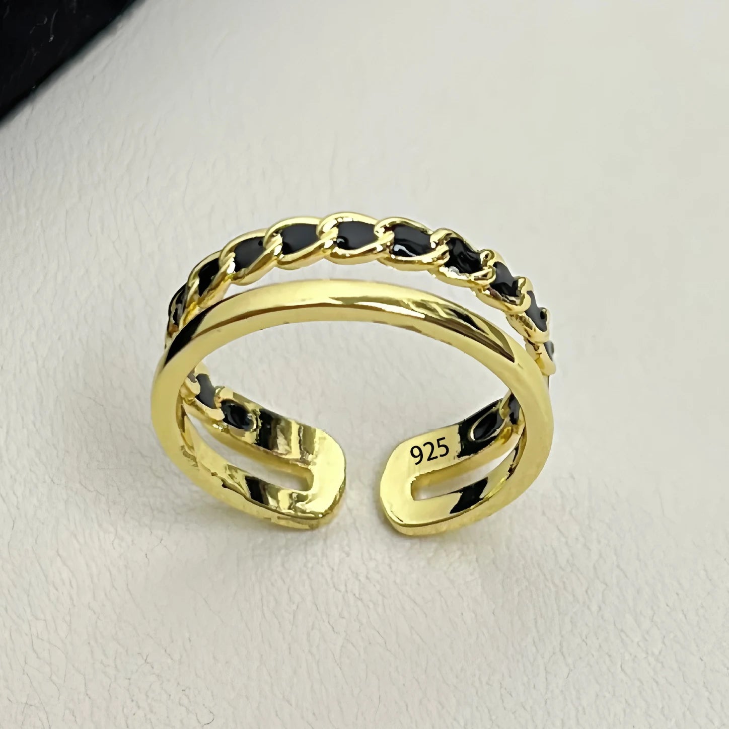Korean Style Silver Heart Stackable Ring