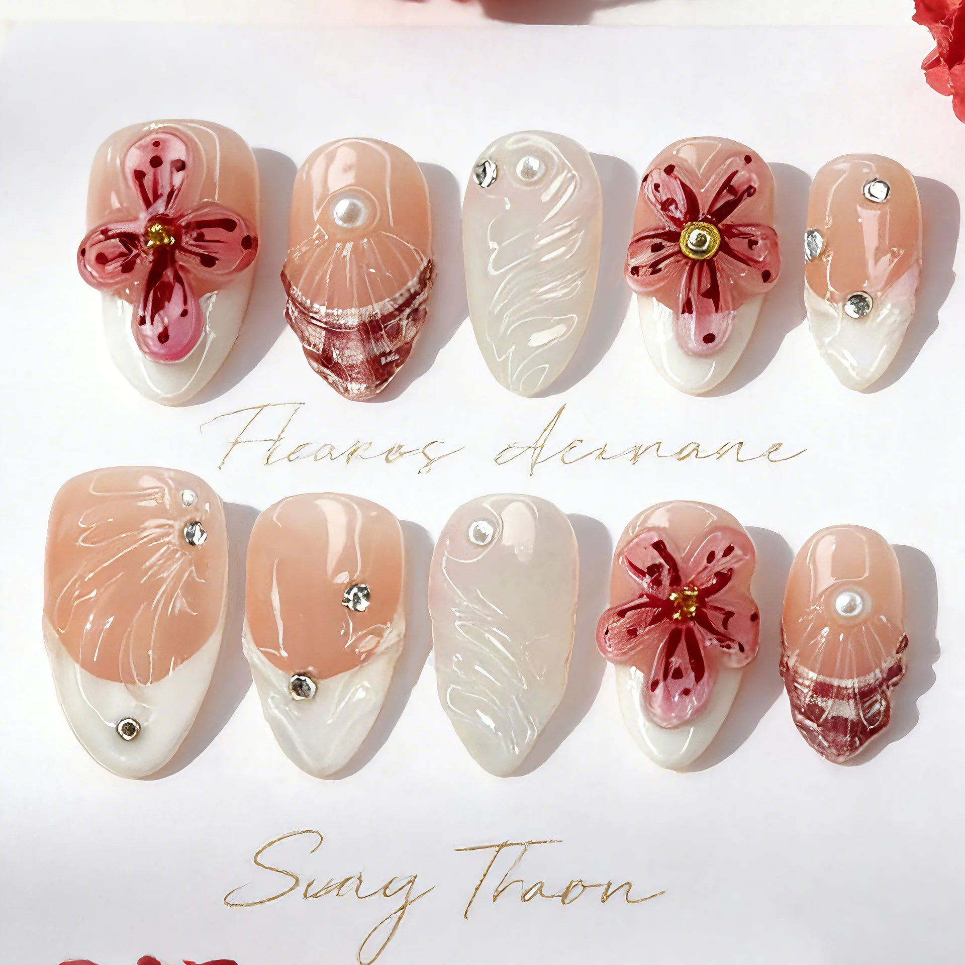 Summer Full-Cover Press-On Nails