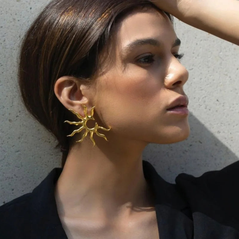 Elegant Gold Blossom Earrings