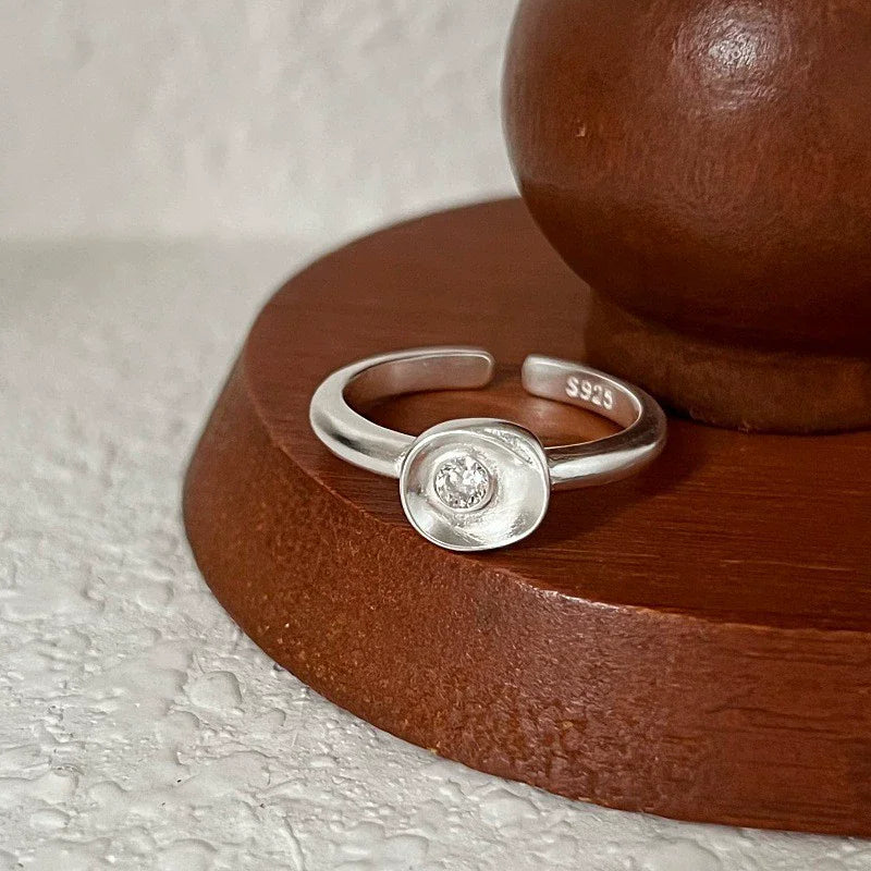 Korean Style Silver Heart Stackable Ring