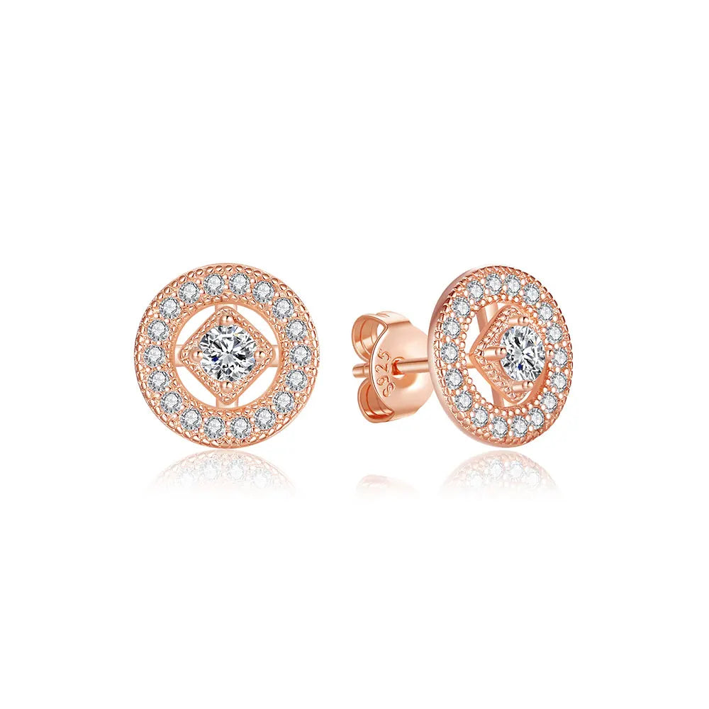 Royal Spark 925 Sterling Silver Crystal Earrings