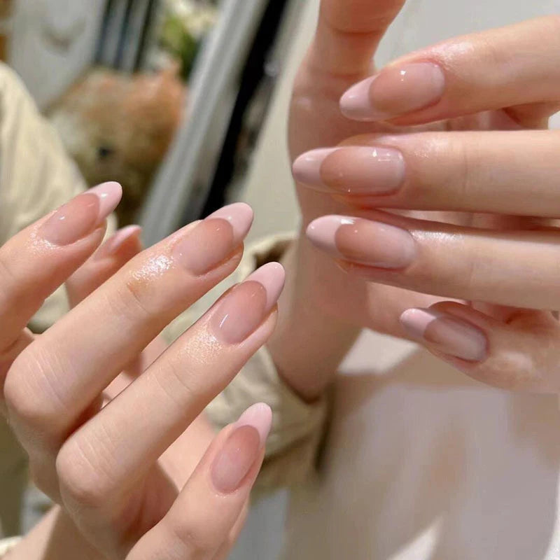Light Blue Bow Press-On Nails