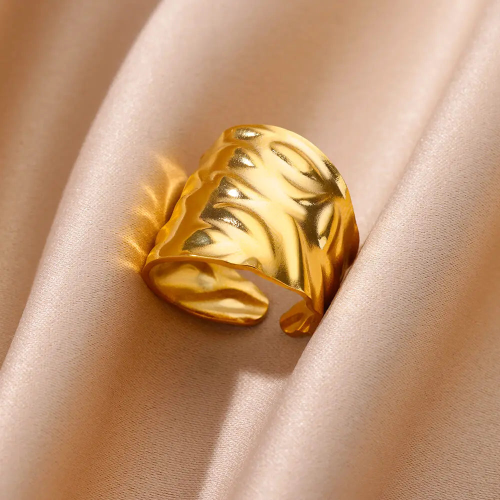 Chunky Geometric Stainless Steel Ring