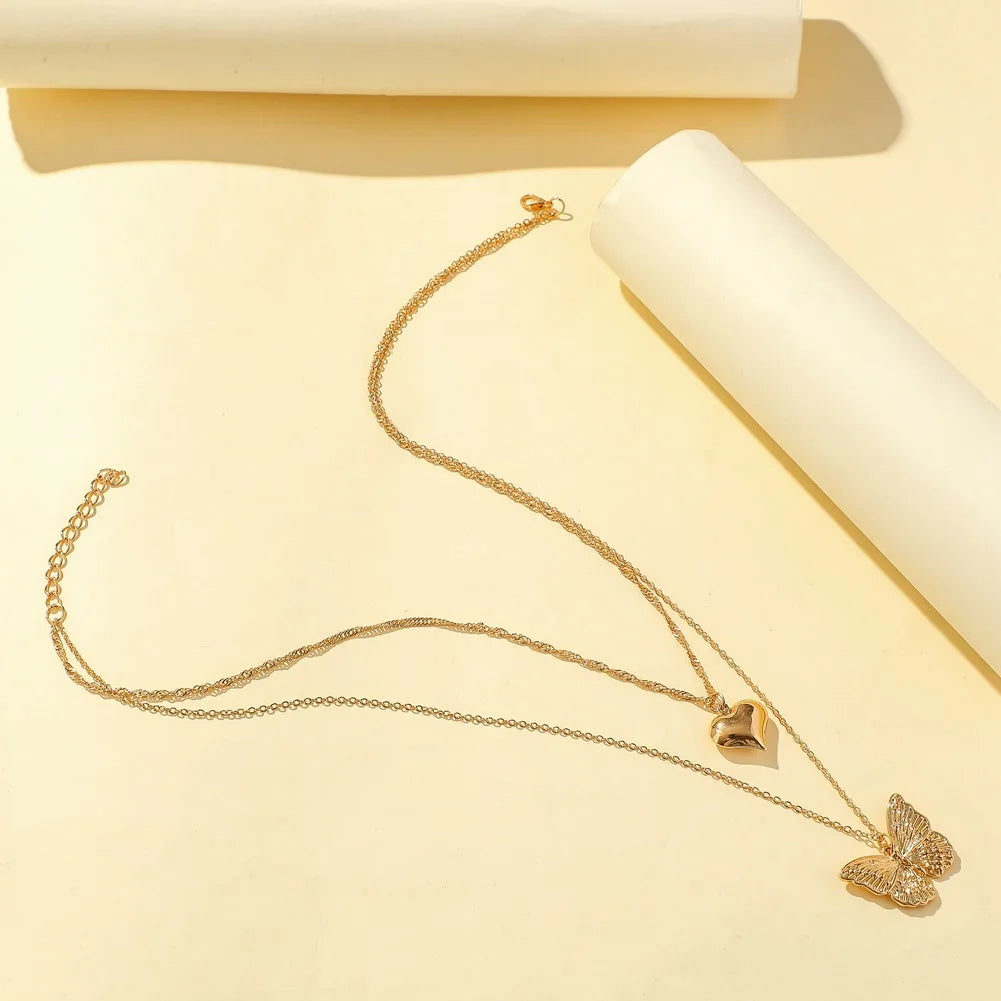 Vintage Gold Butterfly Snake Chain Choker