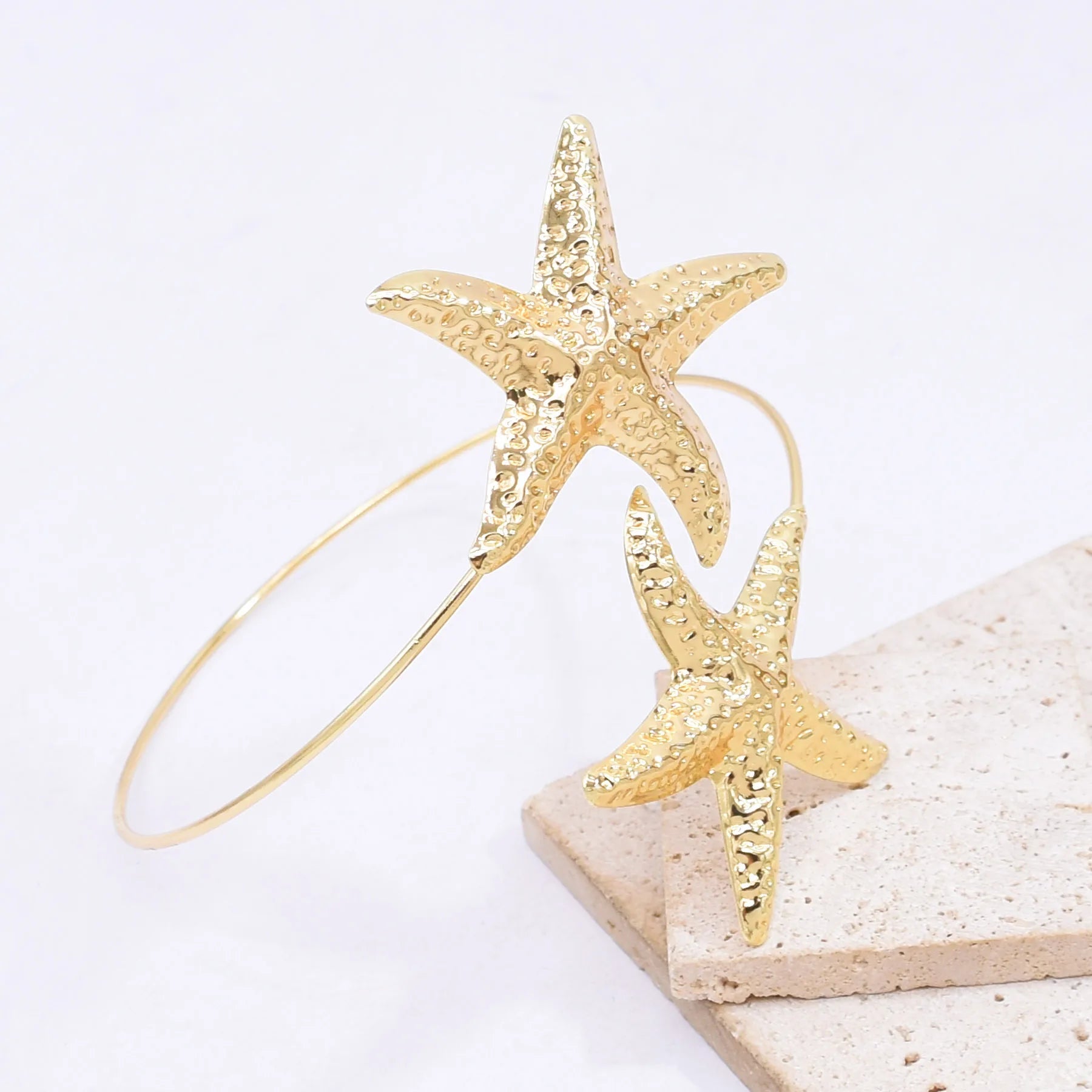 Golden Ocean Starfish Cuff Bracelet