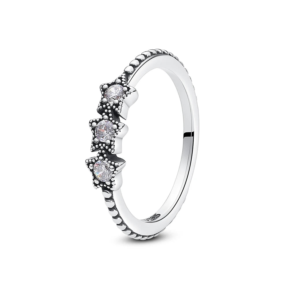 Luxury 925 Sterling Silver Crown Ring