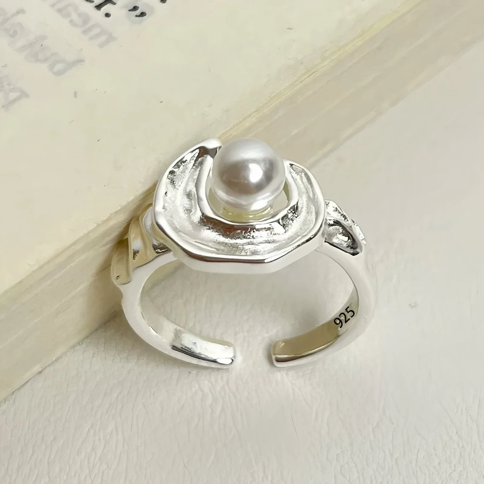 Korean Style Silver Heart Stackable Ring