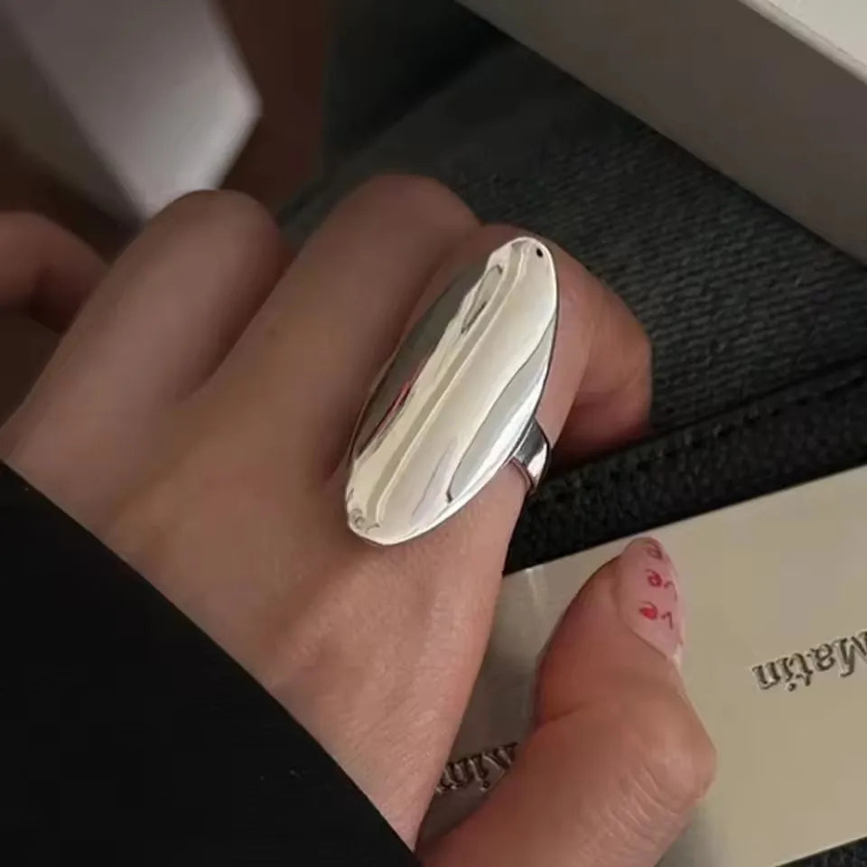 Korean Style Silver Heart Stackable Ring