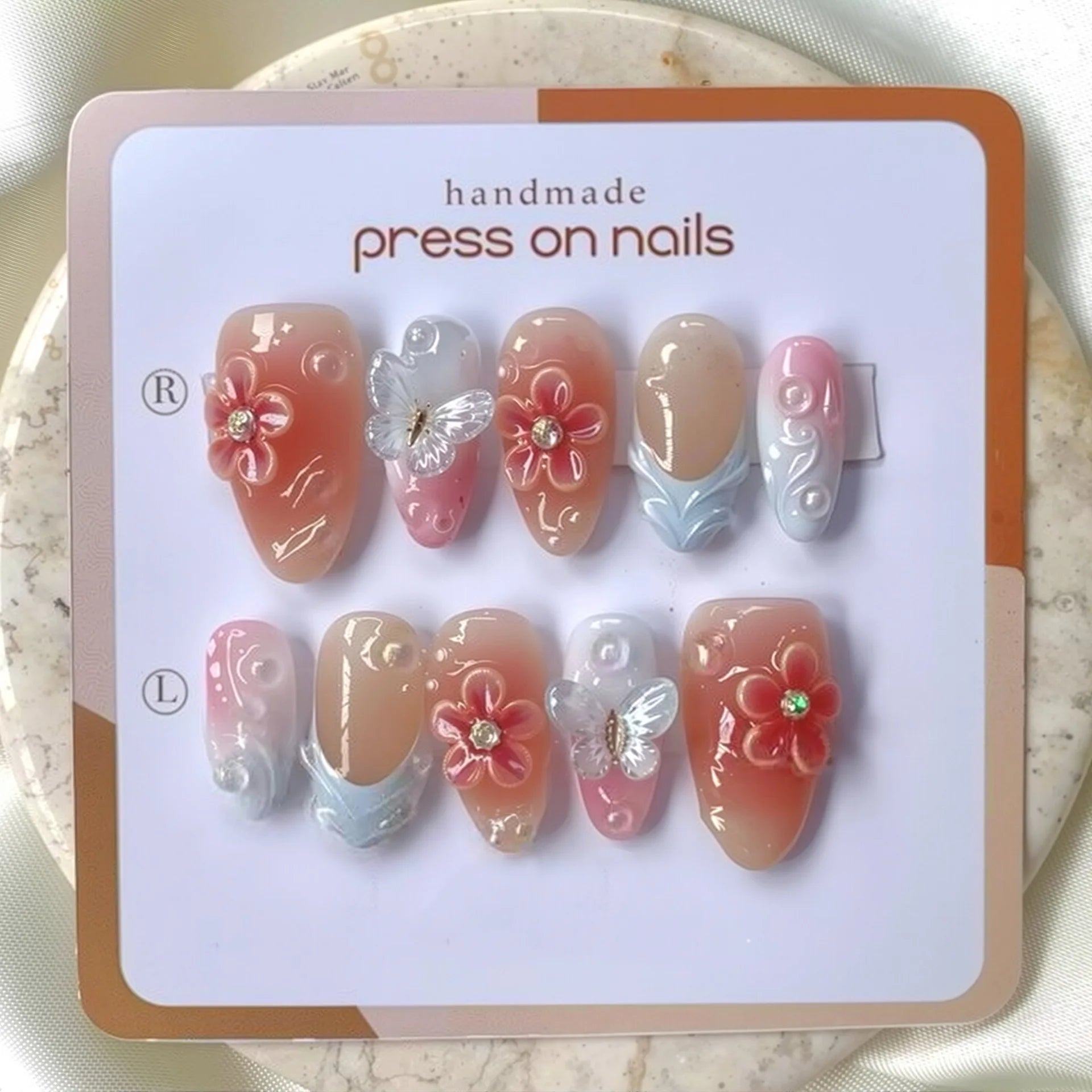 Summer Full-Cover Press-On Nails