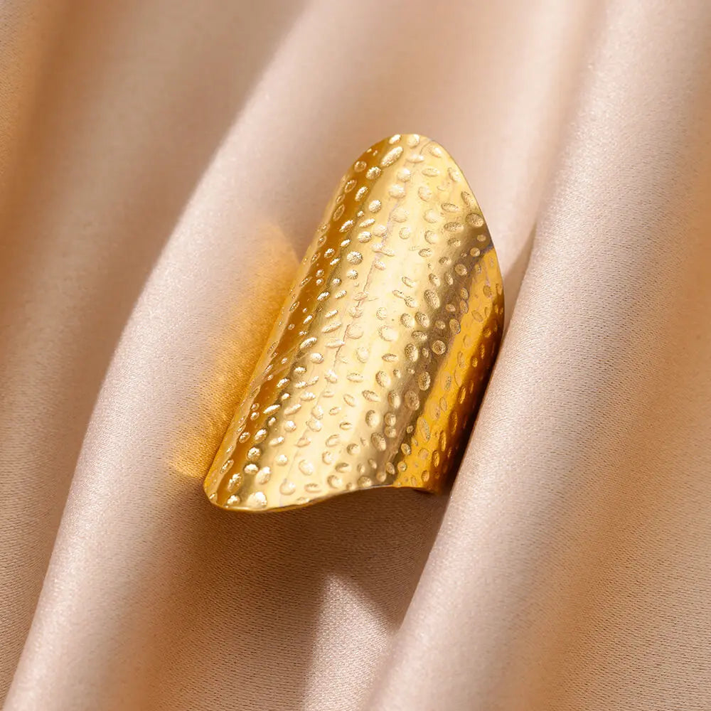 Chunky Geometric Stainless Steel Ring