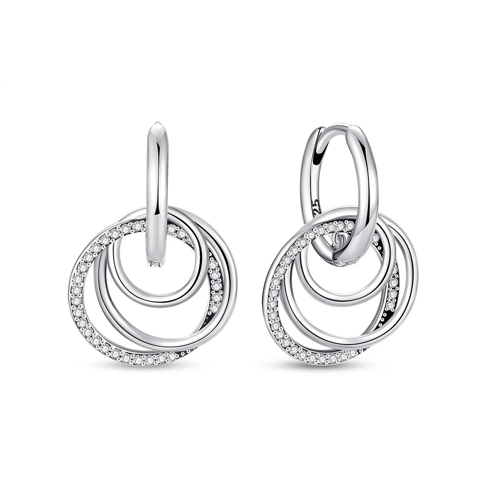 Royal Spark 925 Sterling Silver Crystal Earrings