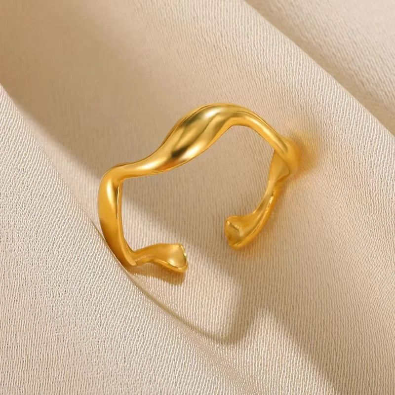 Aesthetic Gold Multi-Row Band