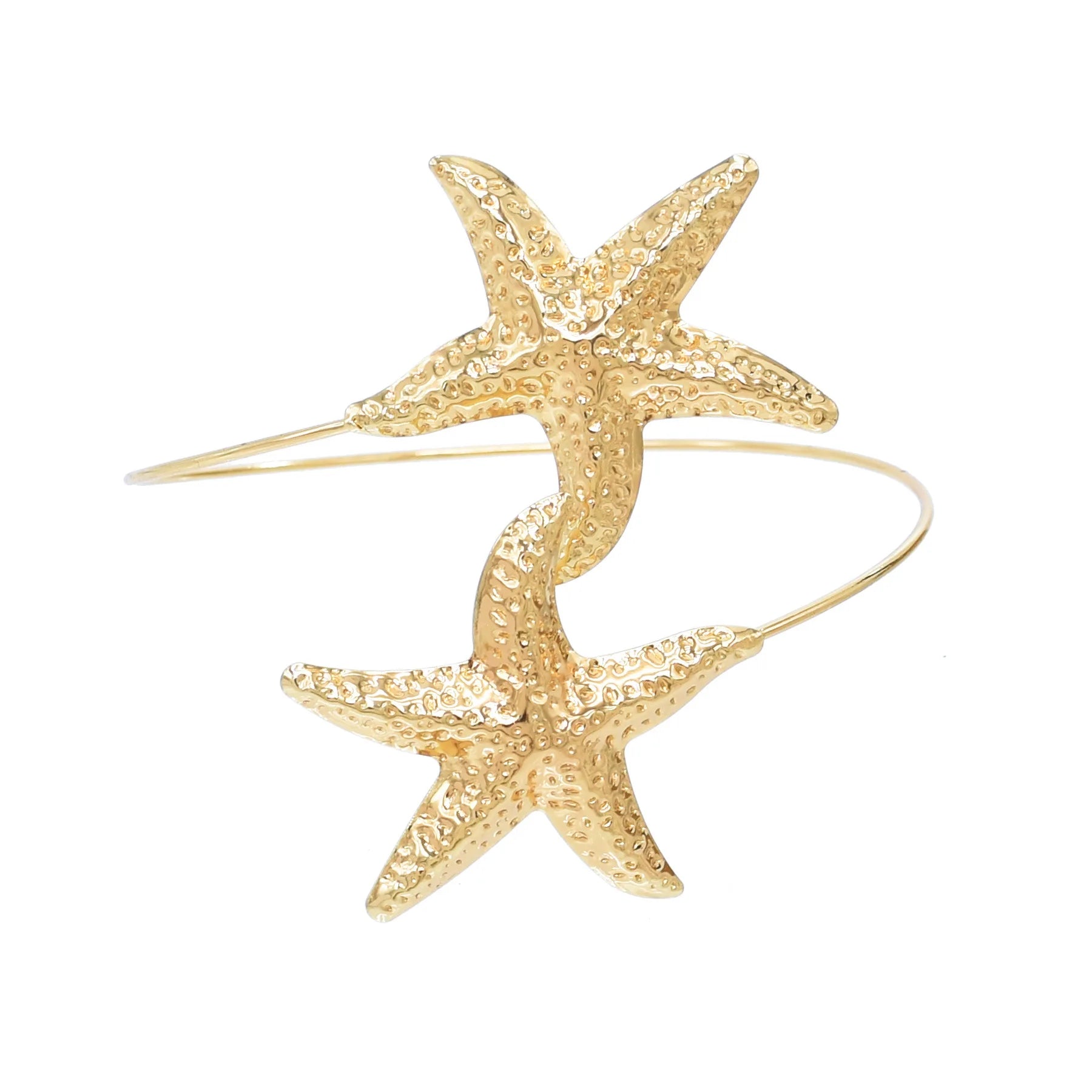 Golden Ocean Starfish Cuff Bracelet
