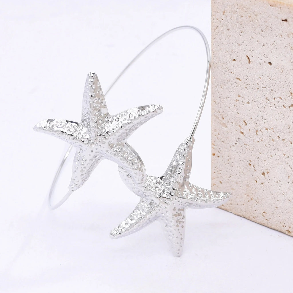 Golden Ocean Starfish Cuff Bracelet