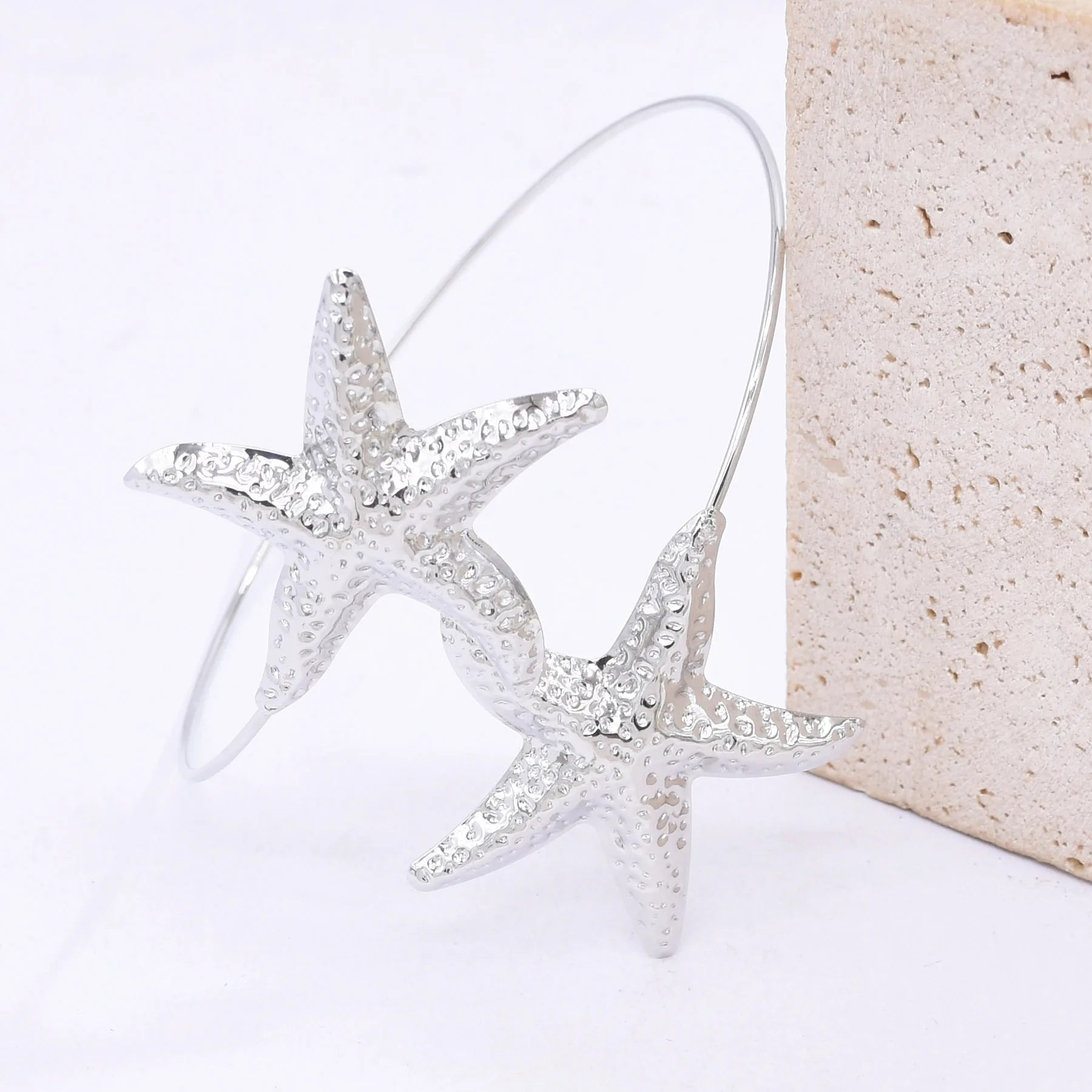 Golden Ocean Starfish Cuff Bracelet