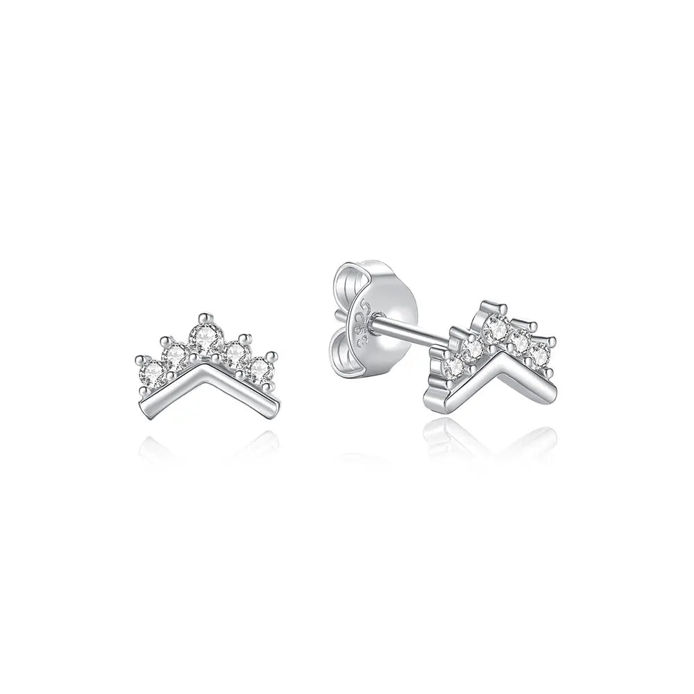 Royal Spark 925 Sterling Silver Crystal Earrings