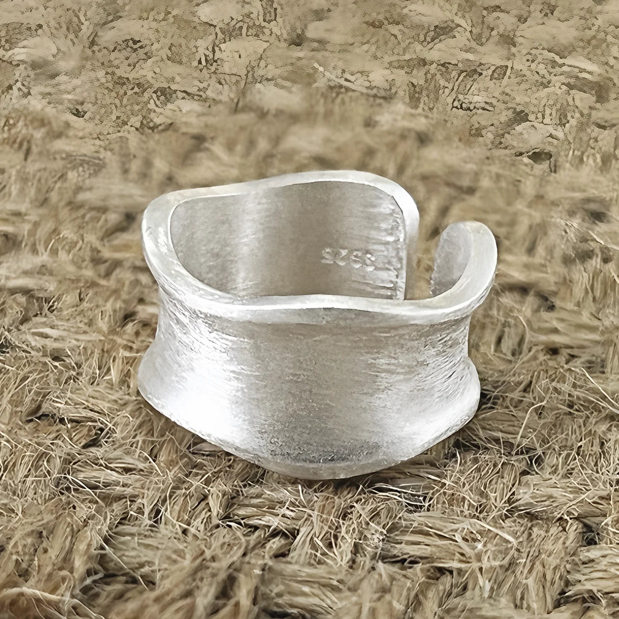 Korean Style Silver Heart Stackable Ring