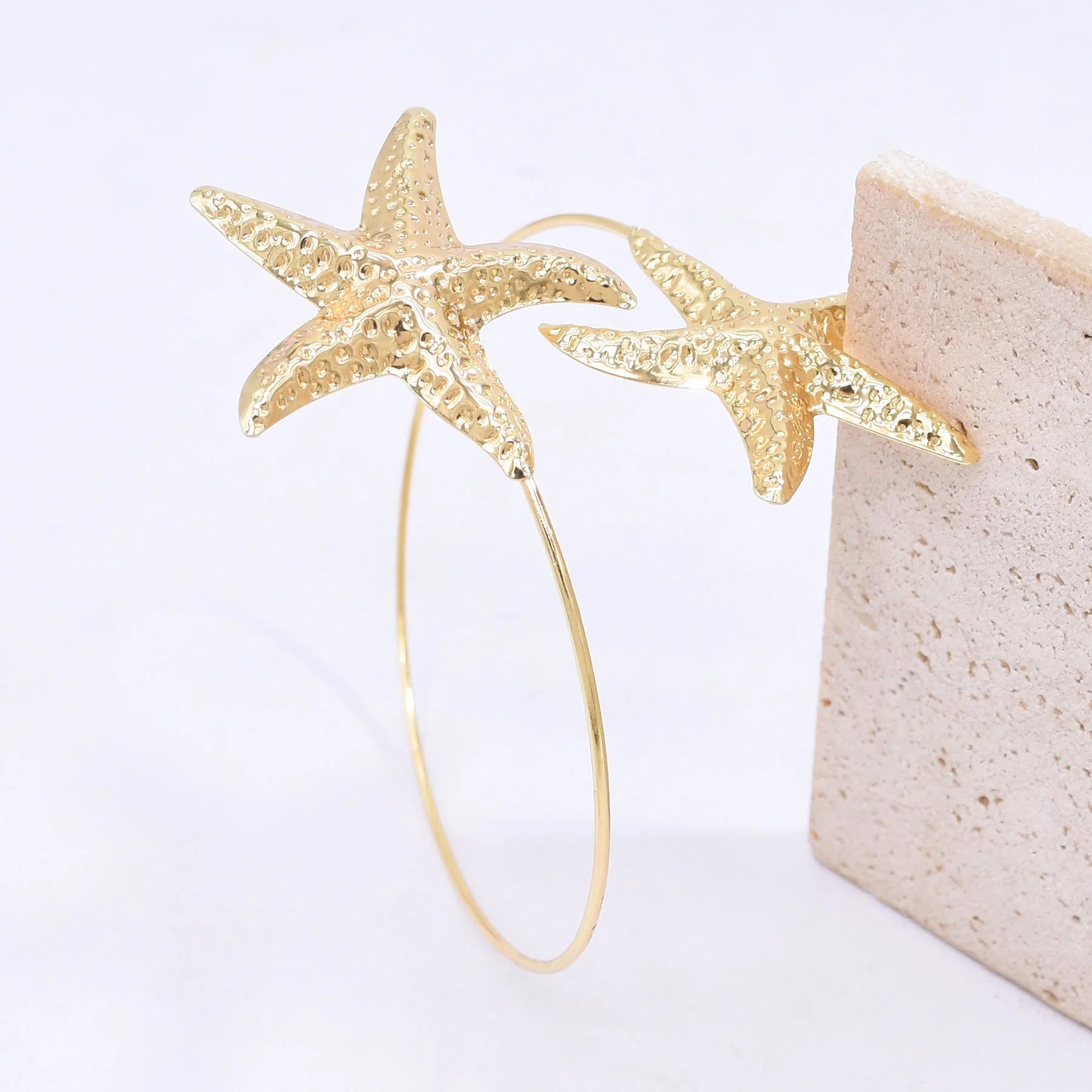Golden Ocean Starfish Cuff Bracelet