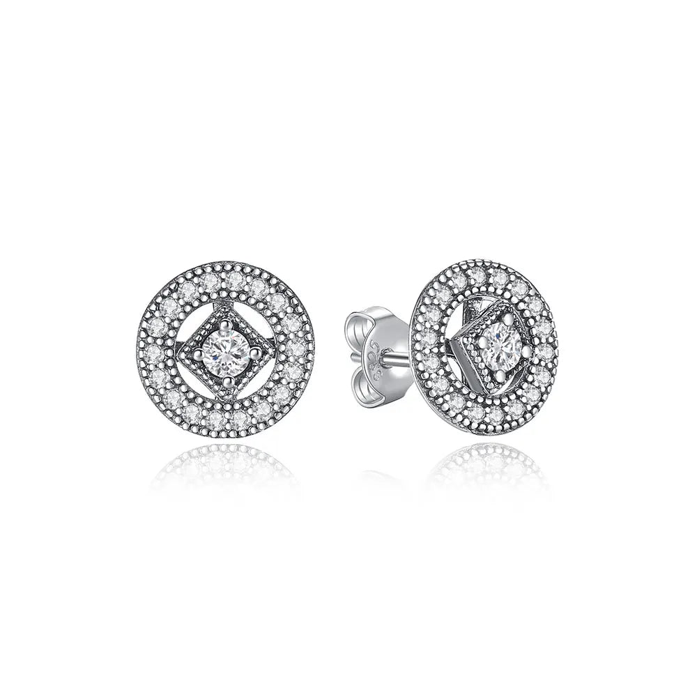Royal Spark 925 Sterling Silver Crystal Earrings