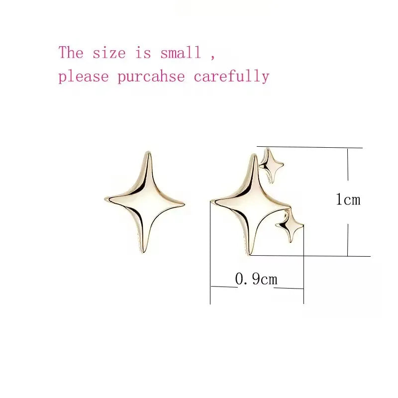Minimalist Silver Star Tassel Chain Earrings