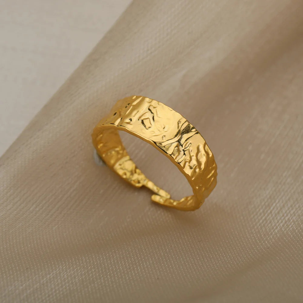 Chunky Geometric Stainless Steel Ring